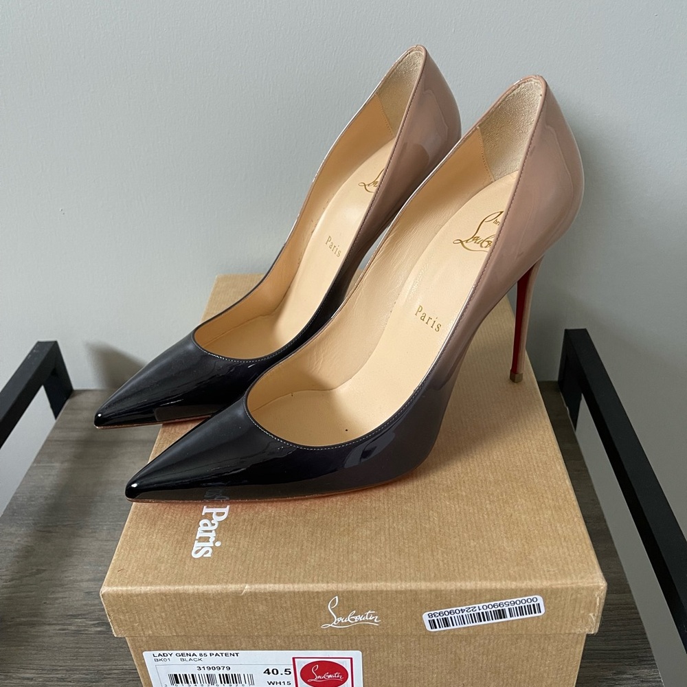 Brand NEW Christian Louboutin So Kate Ombre Pump. 100mm (40.5) Black Nude